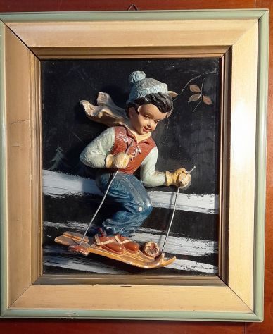 figura in rilievo sciatore 23x26 S,Venditti - Foto 3