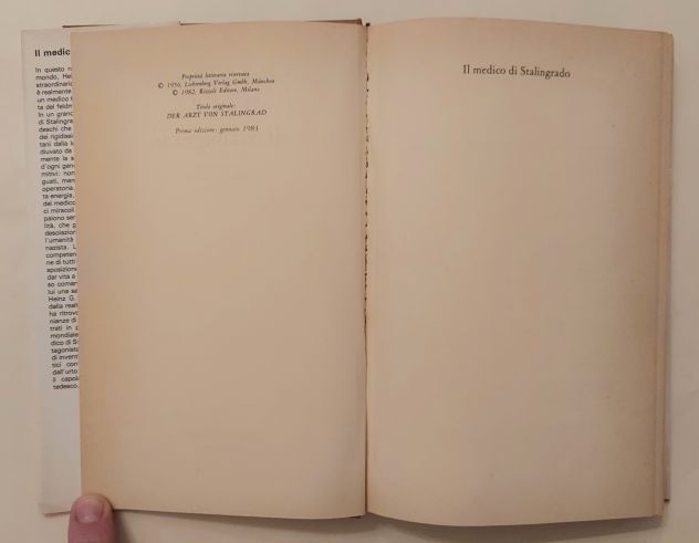 Il medico di Stalingrado di Heinz G.Konsalik 1°Ed.Rizzoli,1983 perfetto - Foto 4