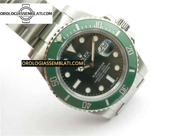 Rolex Replica SUBMARINER 116610 LV CERAMICA VERDE 904L 1:1 MIGLIOR EDIZIONE SU BRACCIALE SS 3135 V3 - Foto 3