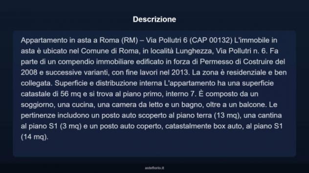 Immobile in asta di 56 m², box auto in vendita a Roma - Foto 3