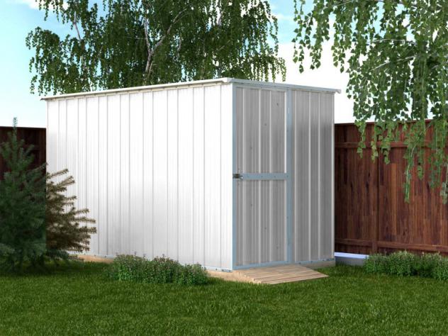 Box prefabbricato, casetta da giardino in lamiera zincata. Capanno deposito attrezzi in Acciaio Zincato 1.75 x 3.07 m x h1.82 m - 95 KG - 5,4 metri qu - Foto 3