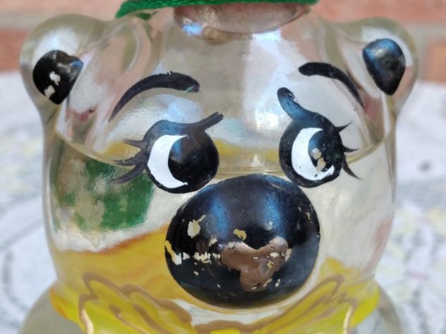 VECCHIA BOTTIGLIA GRAPPA ERZINIO DI GUARCINO (FR) ORSETTO CON CAPPELLINO - Foto 7