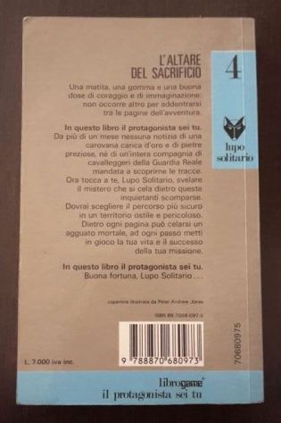 librogame 4 lupo solitario, L'ALTARE DEL SACRIFICIO, DEVER-CHALK, 1989. - Foto 3