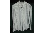 Camicia biancha righe blu verdi Taglia 43