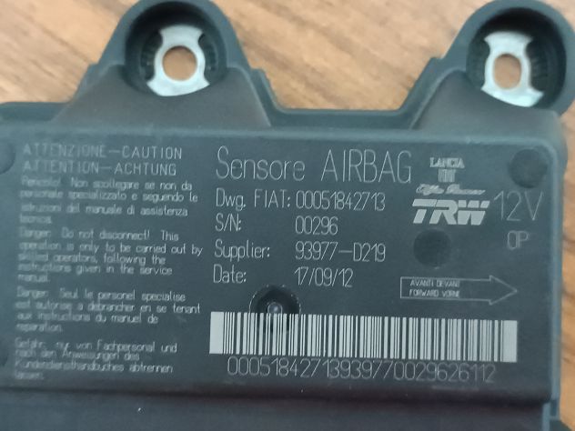 Fiat Panda (312) centralina Airbag 51842713 / 00051842713 - Foto 3