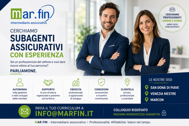 Sub Agenti assicurativi con esperienza