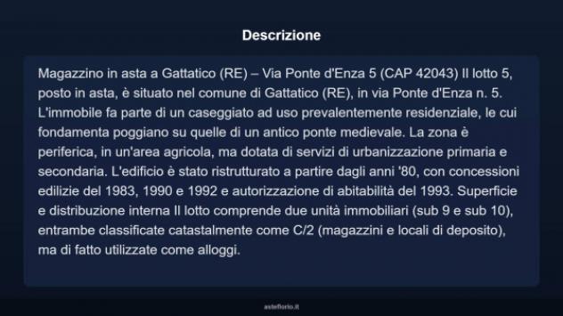 Immobile in asta di 53 m² in vendita a Gattatico - Foto 5