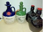 LOTTO DI 4 FIASCHETTE DI LIQUORE IN CERAMICA PESANTE VINTAGE