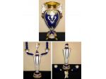 VASO E 2 CANDELABRI degli ANNI '40, in PORCELLANA, molto RARI e