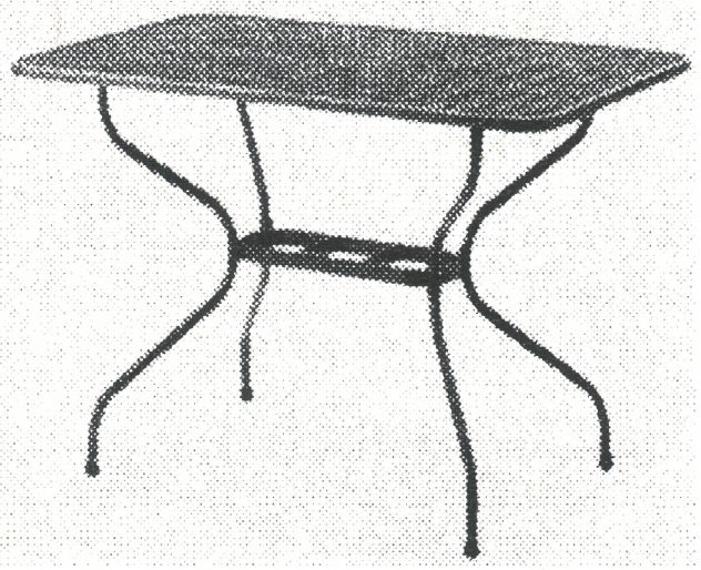 MWH Tavolo lamiera stirata 80x80 cm