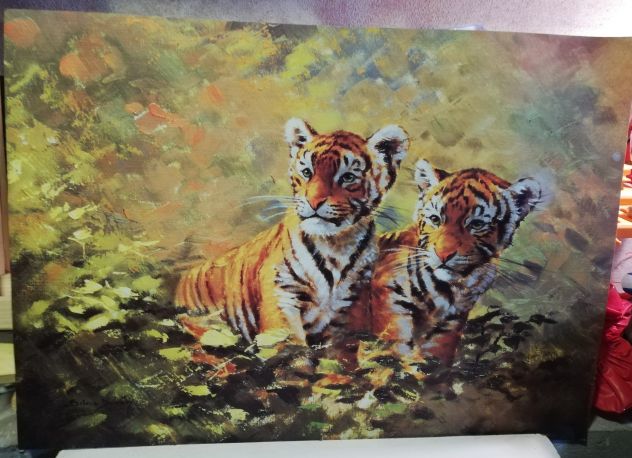 Poster di 2 Tigrotti di Silvia Duman, plastificato 50 x 70