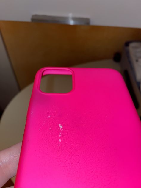 COVER FUCSIA IN GOMMA SEMI RIGIDA UNISEX PER SMARTPHONE”APPLE IPHONE 11 PRO MAX” - Foto 2