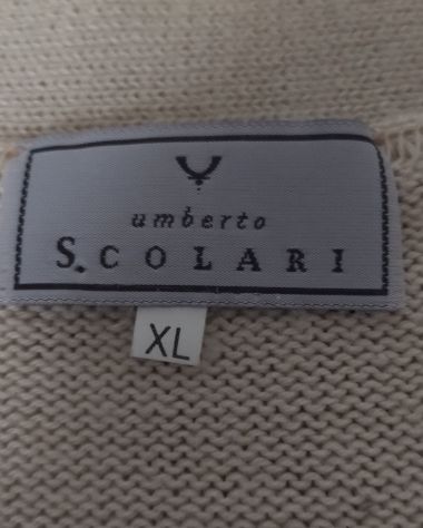 CARDIGAN DA UOMO IN COTONE PANNA - Foto 8