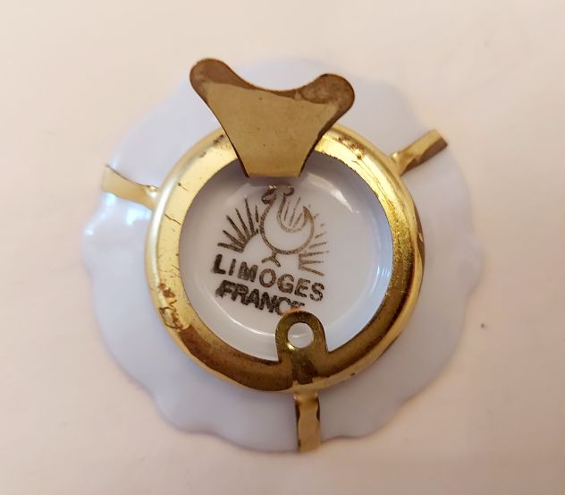 Vecchio piattino in porcellana di Limoges France da appendere o da appoggiare - Foto 5