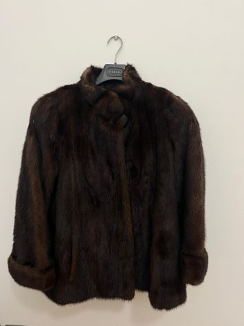 Cappotto in Pelliccia di Visone Taglia Unica Originale Vintage