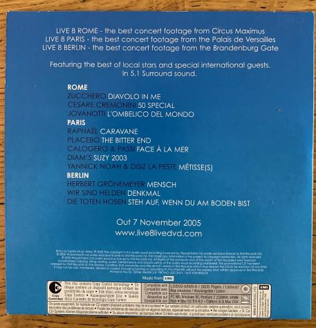 Dvd Live 8 One day one concert one word 07 11 2005 - Foto 2