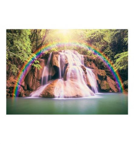 Fotomurale Adesivo Con La Cascata Tra Le Montagne Arredalacasa - Foto 2