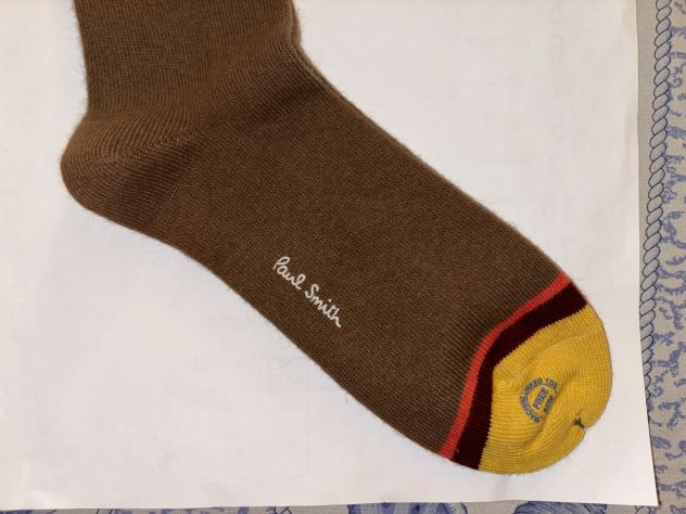 CALZE NUOVE DA UOMO IN LANA FIRMATE ORIGINALI PAUL SMITH,MADE IN ITALY - Foto 3