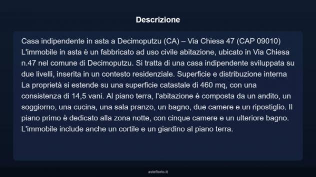 Immobile in asta di 460 m² con più di 5 locali in vendita a Decimoputzu - Foto 3