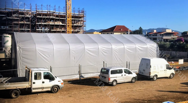 Tunnel Industriali Coperture Mobili telo in Pvc 10 x 18 x 5,0 MM Italia - Foto 5