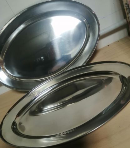 Vassoio Ovale Piano in Acciaio Inox da 40cm per Alimenti Galileo Casa art 217662 - Foto 6