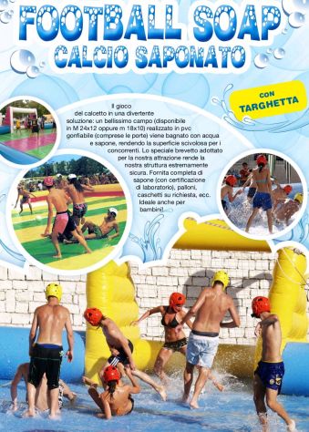 Noleggio campo calcetto saponato con certificati