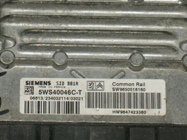 5WS40046C-T ECU CITROEN XSARA 2.0 HDI 5WS40046C-T SID 801A HW9647423380 - Foto 2