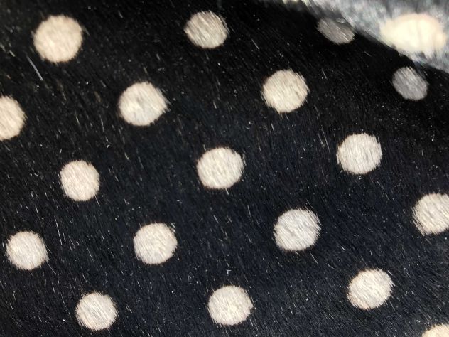 Pelle cavallino a pois bianco e nero - Foto 2