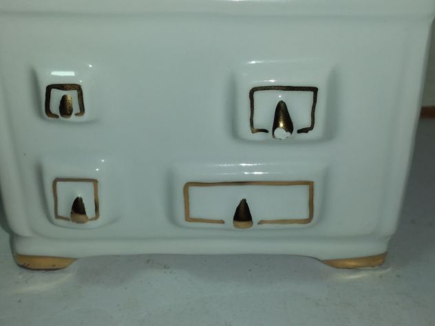 COFANETTO IN CERAMICA ARTISTICA RF FILETTATAORO ZECCHINO VINTAGE - Foto 5
