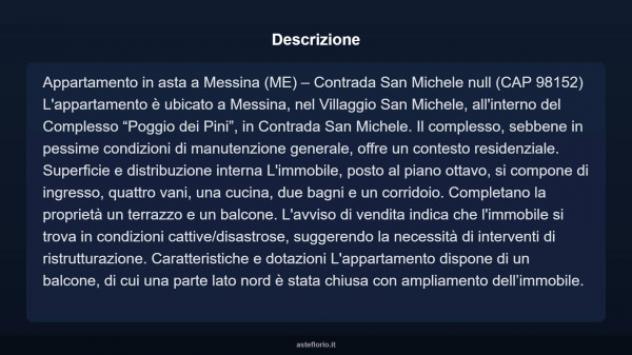 Immobile in asta di 120 m² con più di 5 locali e box auto in vendita a Messina - Foto 5