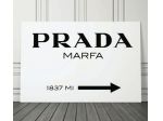 Quadro Prada Marfa dipinto a mano pop art