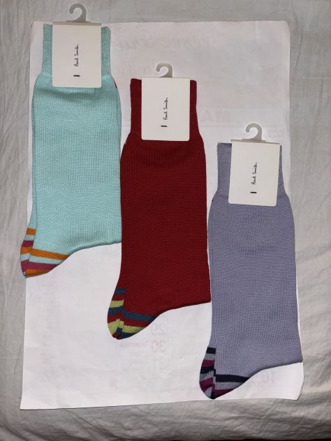 3 PAIA DI CALZE NUOVE DA UOMO LEGGERE FIRMATE ORIGINALI”PAUL SMITH”MADE IN ITALY - Foto 3