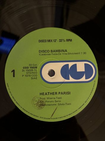 VINILE OTTIME CONDIZIONI,MOLTO RARO,33GIRI:HEATHER PARISI"DISCO BAMBINA"(1979)1 - Foto 6
