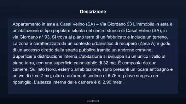 Immobile in asta di 32 m² in vendita a Casal Velino - Foto 4