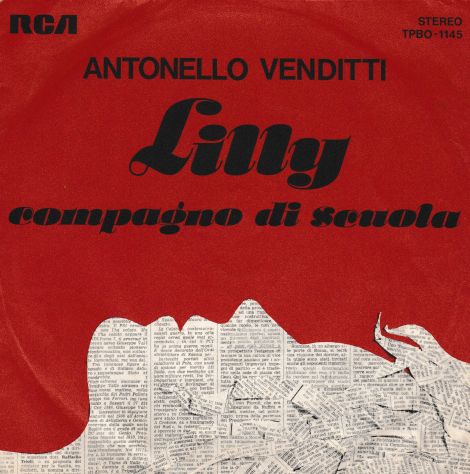 ANTONELLO VENDITTI - Lilly / Compagno Di Scuola - 7'' / 45 giri 1975 Italy RCA - Foto 2