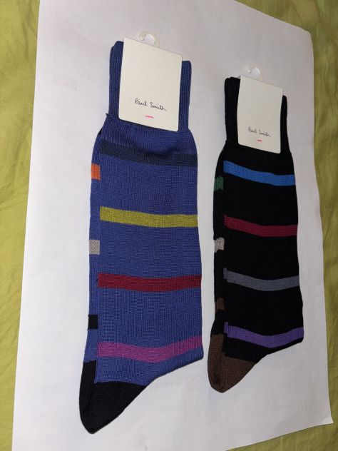 2CALZE NUOVE CON CARTELLINO IN COTONE FIRMATE ORIGINALI”PAUL SMITH”MADE IN ITALY - Foto 3