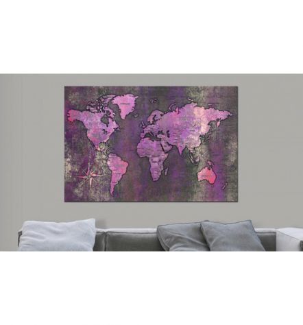 Quadro Di Sughero Rosa Su Sfondo Nero Arredalacasa - Foto 2