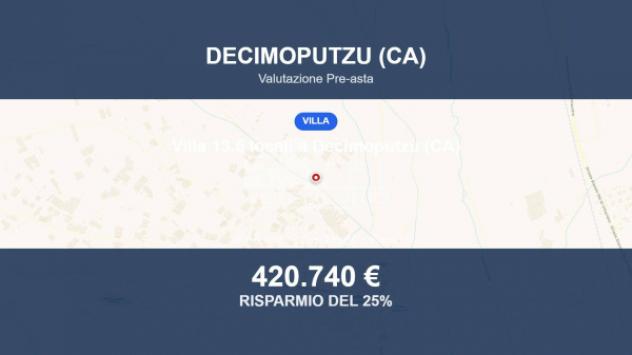 Immobile in asta di 386 m² con più di 5 locali e box auto in vendita a Decimoputzu