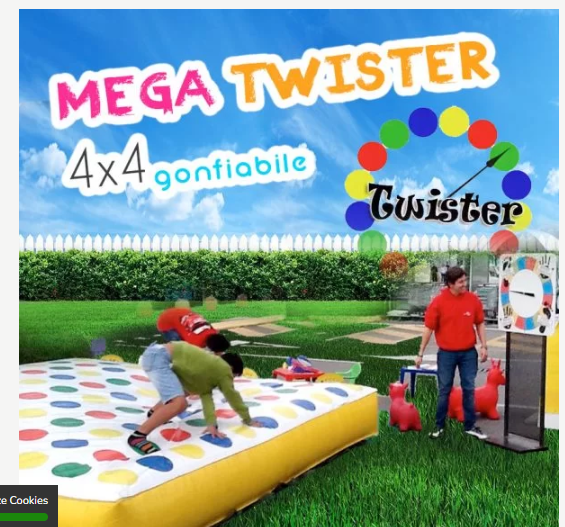 Sfera rotolante 3 mt Twister gonfiabile 4×4 mt X-Box e Ps5 GIGANTE 3×3 mt - Foto 2
