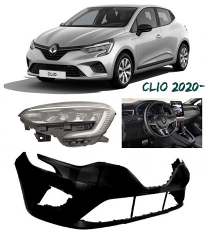 Renault Clio 2019> cofano musata parafango rinforzo cofano fanale