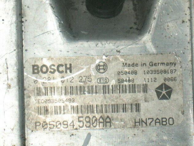 0281012275 ECU CHRYSLER VOYAGER 2.8 CRD 0281012275 P05094590AA - Foto 2