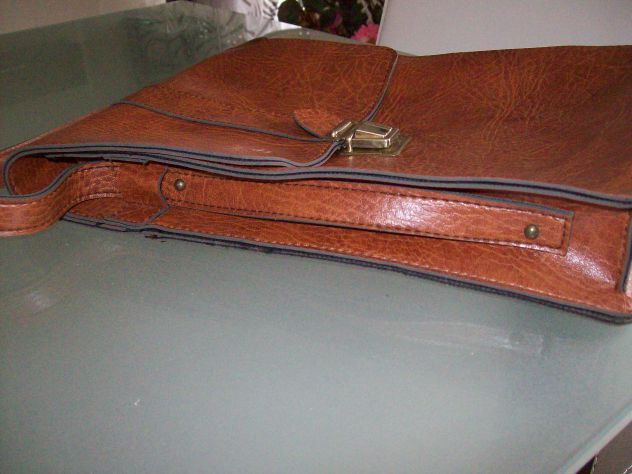 Borsa tracolla unisex in ecopelle nuova e vintage - Foto 3