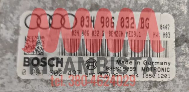 03H906032BG Audi Q7 centralina motore Bosch 0261S02437
