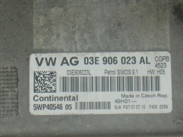 03E906023AL ECU VW VOLKSWAGEN 03E906023AL 03E906023L 5WP4054605 SIMOS9.1 - Foto 2