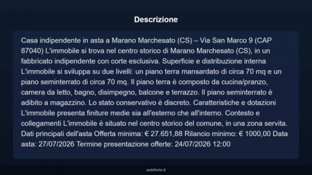 Immobile in asta di 130 m² in vendita a Marano Marchesato - Foto 3