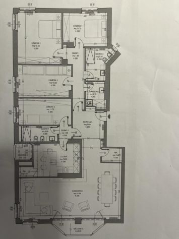 STUPENDO APPARTEMENTO DI LUSSO CON 5 CAMERE MATRIMONIALI MQ. 220 DA ARREDARE - Foto 2