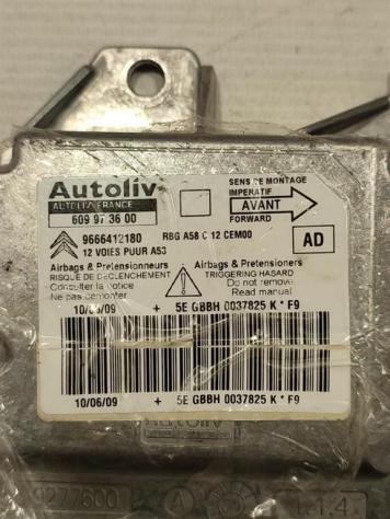 CENTRALINA AIRBAG CITROEN C3 Picasso 9666412180 (08) - Foto 2