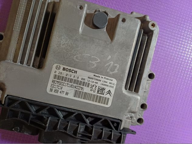 ECU EDC17C10 5.10 CITROEN C3 BOSCH 0281019818 9805947780 CENTRALINA MOTORE CITR - Foto 3