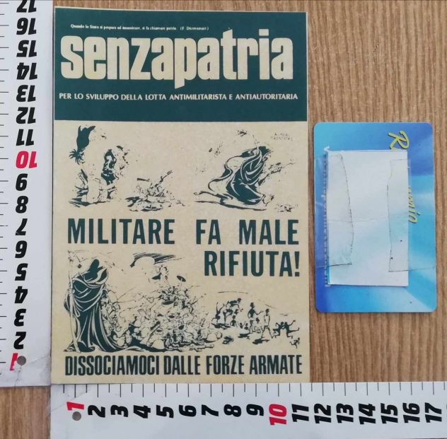 Adesivo sticker antimilitarista anarchico "Quando la patria chiama..." - Foto 8