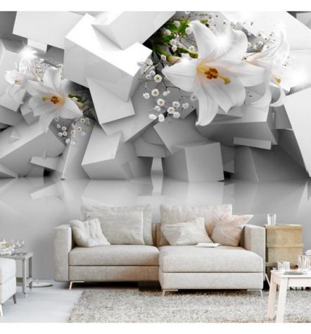 Fotomurale Adesivo Con I Fiori In 3d ARREDALACASA